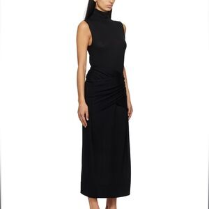 Toteme Black Draped Knit Dress